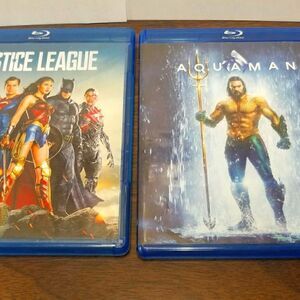 Two Blu-rays Justice League and Aquaman